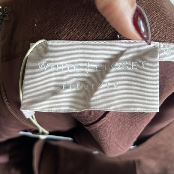 White Closet Brown Linen Shorts - Picture 6 of 12